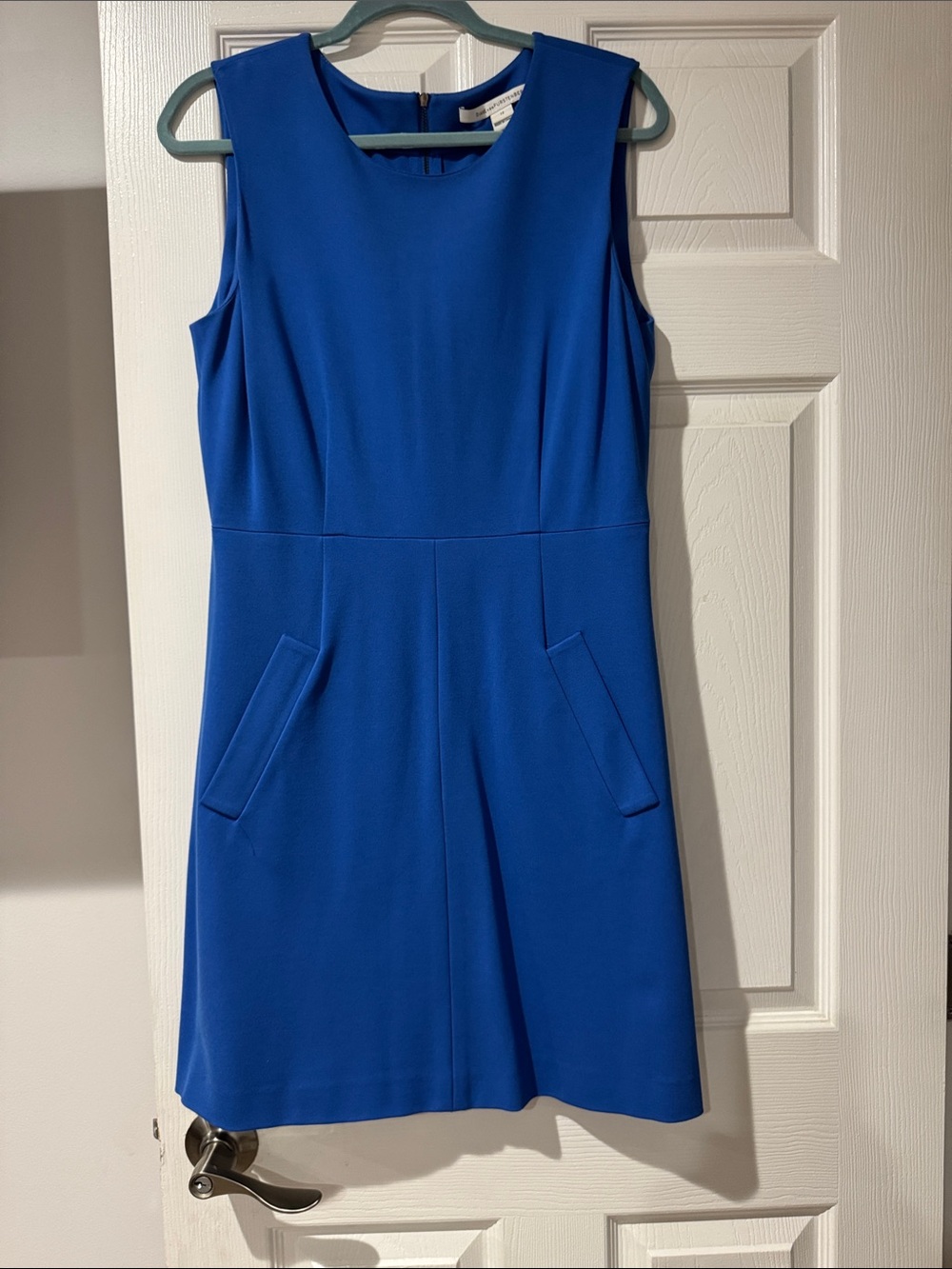 Diane Von Furstenberg Cobalt Sleeveless Shift Dress size 12